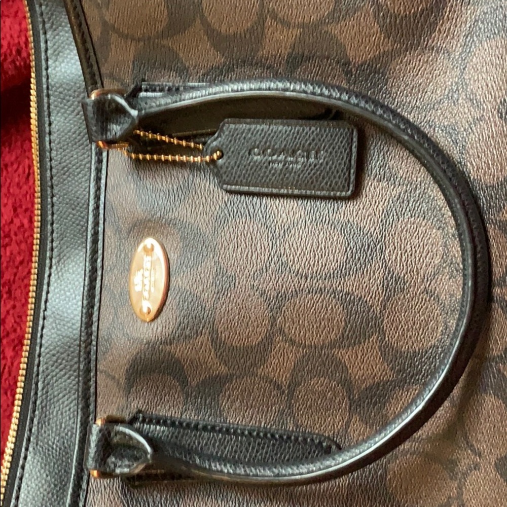 Coach Monogram Leather Shoulder Bag - Picture 3 of 7